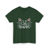 Cat Mom Animal Lover T-Shirt - Forest Green