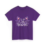 Cat Mom Animal Lover T-Shirt - Purple