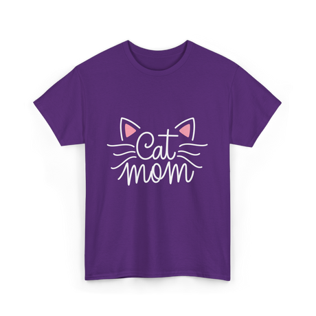 Cat Mom Animal Lover T-Shirt - Purple