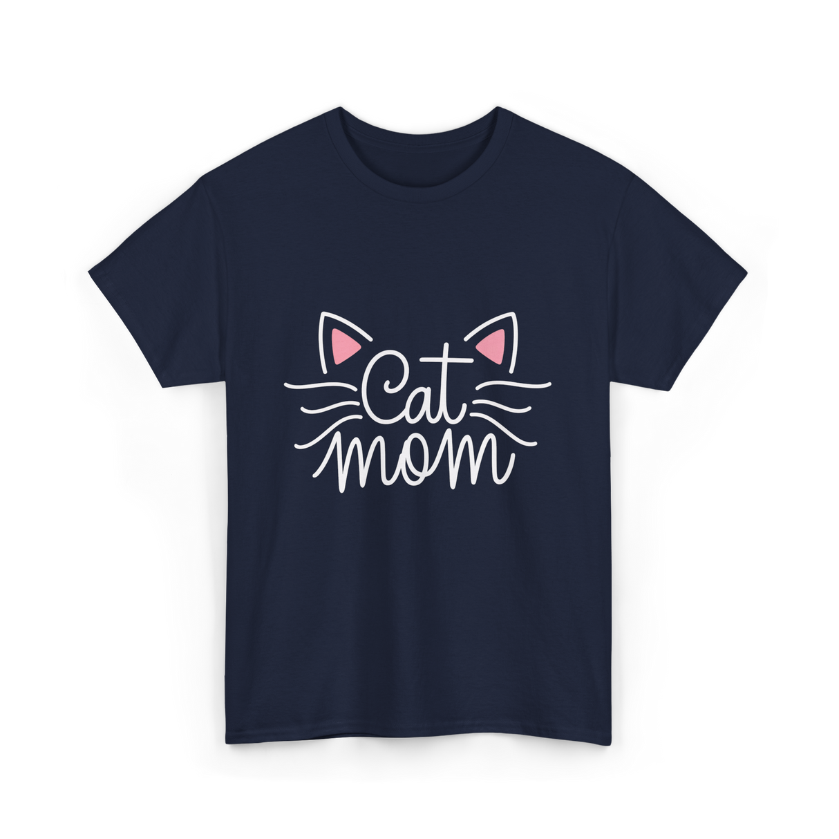 Cat Mom Animal Lover T-Shirt - Navy