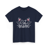 Cat Mom Animal Lover T-Shirt - Navy