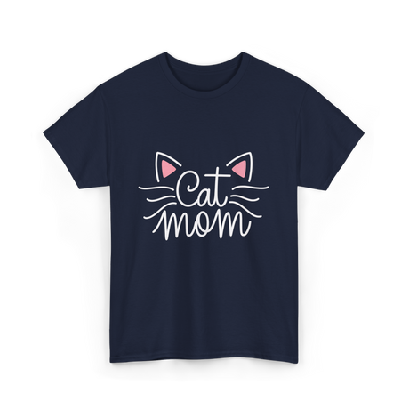 Cat Mom Animal Lover T-Shirt - Navy