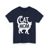 Cat Mom Kitty Pet Lover T-Shirt - Navy