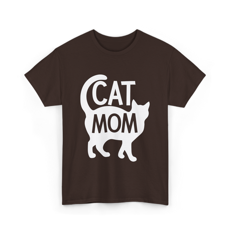 Cat Mom Kitty Pet Lover T-Shirt - Dark Chocolate