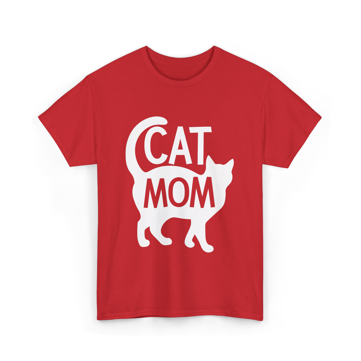 Cat Mom Kitty Pet Lover T-Shirt - Red