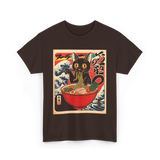 Cat Ramen Kawaii Cat T-Shirt - Dark Chocolate