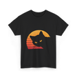 Cat Retro Style Cat T-Shirt - Black