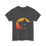 Cat Retro Style Cat T-Shirt - Dark Heather