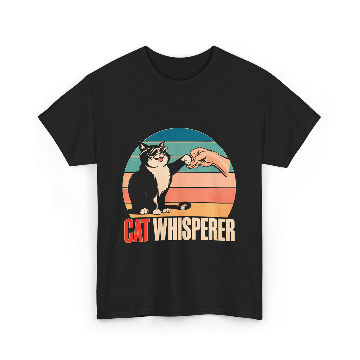 Cat Whisperer Cat T-Shirt - Black