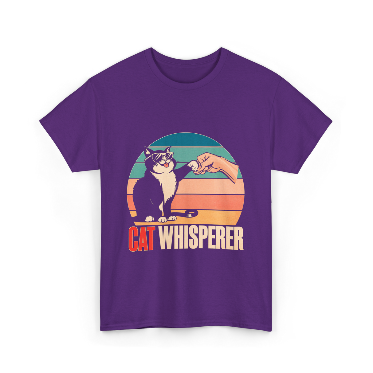 Cat Whisperer Cat T-Shirt - Purple