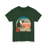 Cat Whisperer Cat T-Shirt - Forest Green