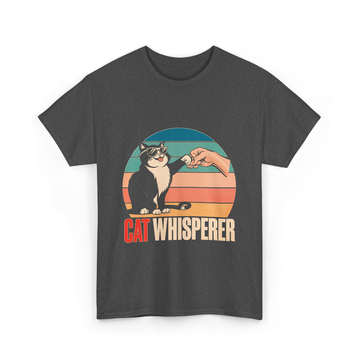 Cat Whisperer Cat T-Shirt - Dark Heather