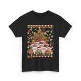 Cats Christmas Tree Cats T-Shirt - Black