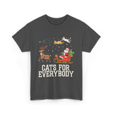 Cats For Everybody Christmas Cat T-Shirt - Dark Heather