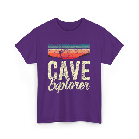 Cave Explorer Caving Adventure T-Shirt - Purple