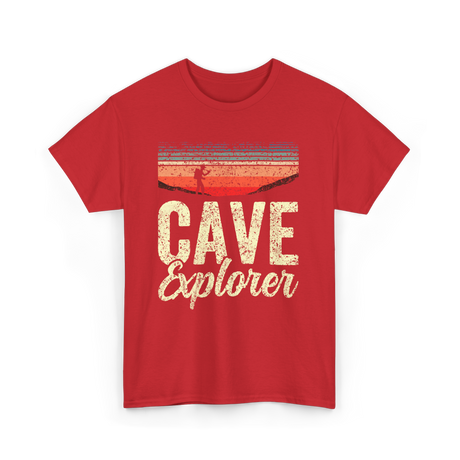 Cave Explorer Caving Adventure T-Shirt - Red