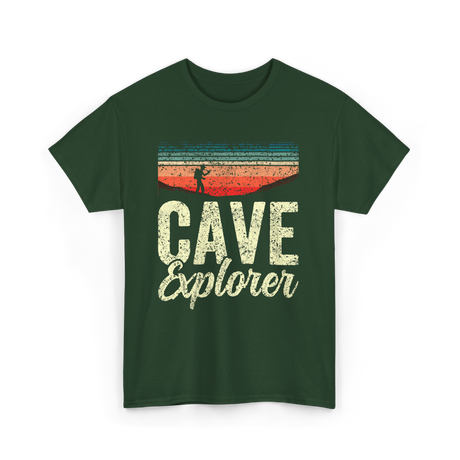 Cave Explorer Caving Adventure T-Shirt - Forest Green