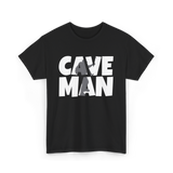 Cave Man Explorer Caving Adventure T-Shirt - Black