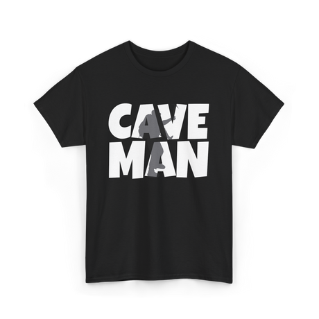 Cave Man Explorer Caving Adventure T-Shirt - Black