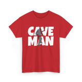 Cave Man Explorer Caving Adventure T-Shirt - Red