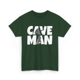 Cave Man Explorer Caving Adventure T-Shirt - Forest Green