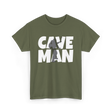 Cave Man Explorer Caving Adventure T-Shirt - Military Green