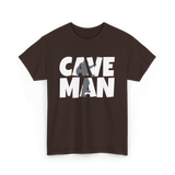 Cave Man Explorer Caving Adventure T-Shirt - Dark Chocolate