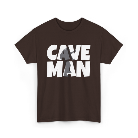 Cave Man Explorer Caving Adventure T-Shirt - Dark Chocolate