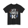 Celebrate 10 Birthday Twins T-Shirt - Black