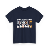 Celebrate Diversity Bunny Rabbits T-Shirt - Navy