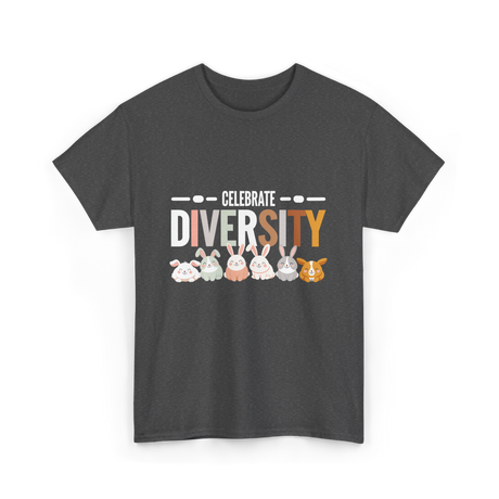 Celebrate Diversity Bunny Rabbits T-Shirt - Dark Heather