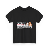 Celebrate Diversity Pet Bunnies T-Shirt - Black