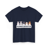 Celebrate Diversity Pet Bunnies T-Shirt - Navy