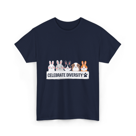 Celebrate Diversity Pet Bunnies T-Shirt - Navy