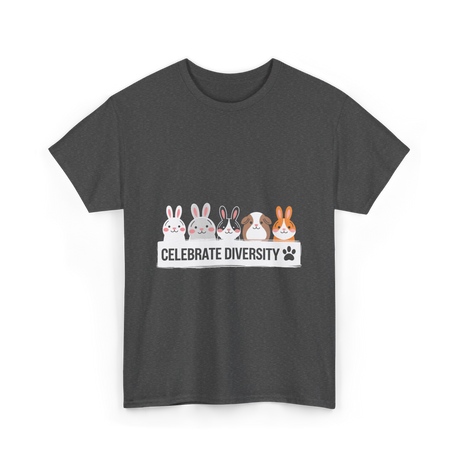 Celebrate Diversity Pet Bunnies T-Shirt - Dark Heather