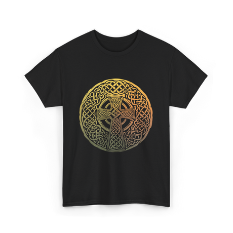 Celtic Cross Celtic Knot Art T-Shirt - Black