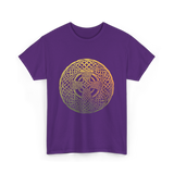 Celtic Cross Celtic Knot Art T-Shirt - Purple