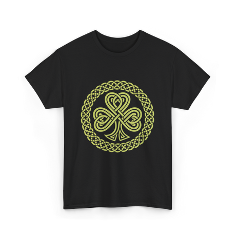 Celtic Knot Four Leaf Clover T-Shirt - Black