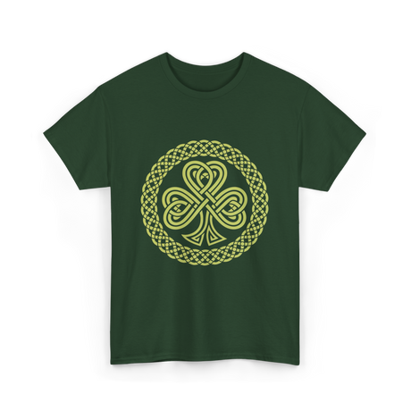 Celtic Knot Four Leaf Clover T-Shirt - Forest Green