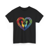 Celtic Knot Heart Dance Shoes T-Shirt - Black