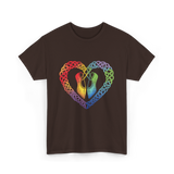 Celtic Knot Heart Dance Shoes T-Shirt - Dark Chocolate