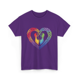 Celtic Knot Heart Dance Shoes T-Shirt - Purple