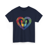 Celtic Knot Heart Dance Shoes T-Shirt - Navy