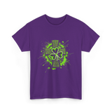 Celtic Knot Shamrock Clover St Patrick T-Shirt - Purple