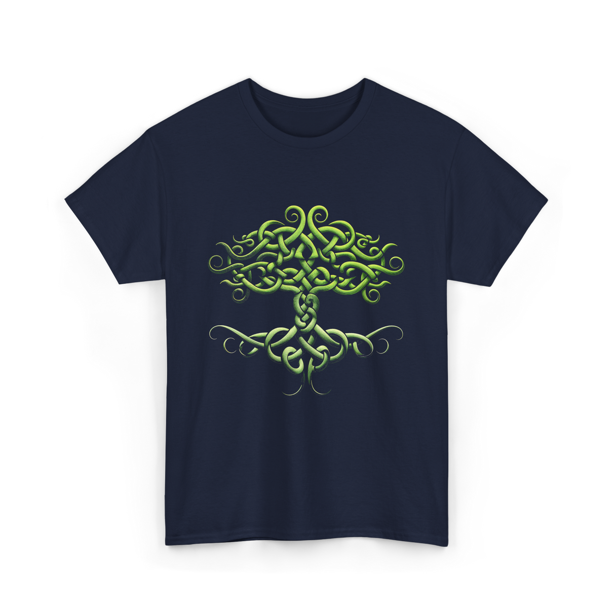 Celtic Knot Tree Celtic Symbol T-Shirt - Navy