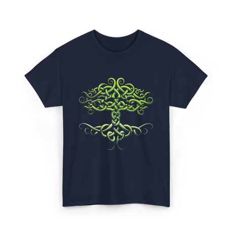 Celtic Knot Tree Celtic Symbol T-Shirt - Navy