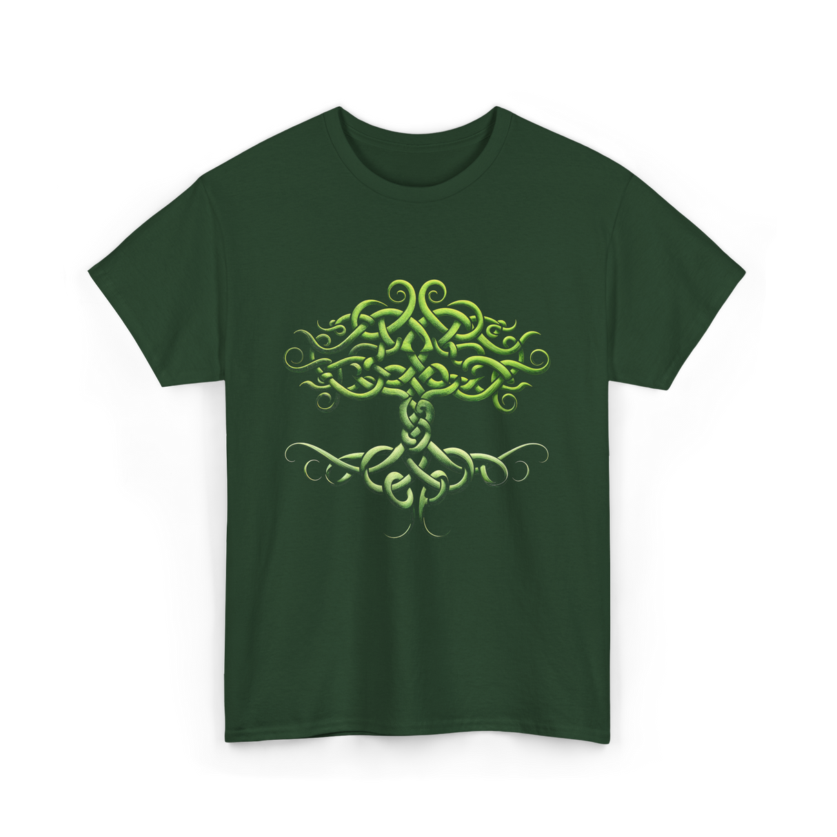 Celtic Knot Tree Celtic Symbol T-Shirt - Forest Green