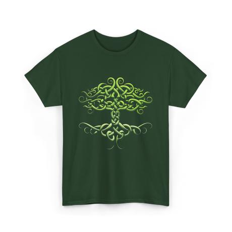 Celtic Knot Tree Celtic Symbol T-Shirt - Forest Green