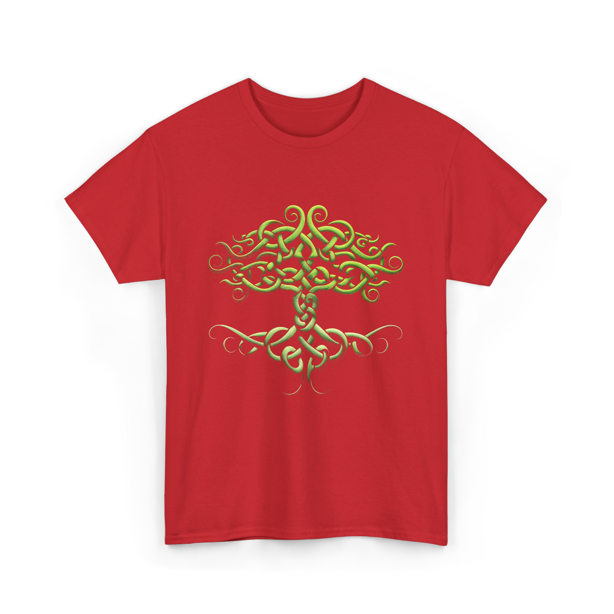 Celtic Knot Tree Celtic Symbol T-Shirt - Red