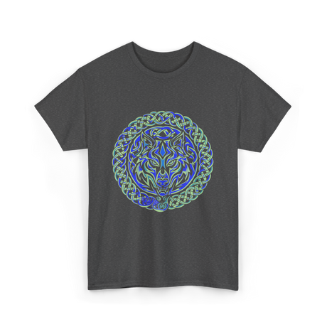 Celtic Wolf Knotwork Design Celtic T-Shirt - Dark Heather